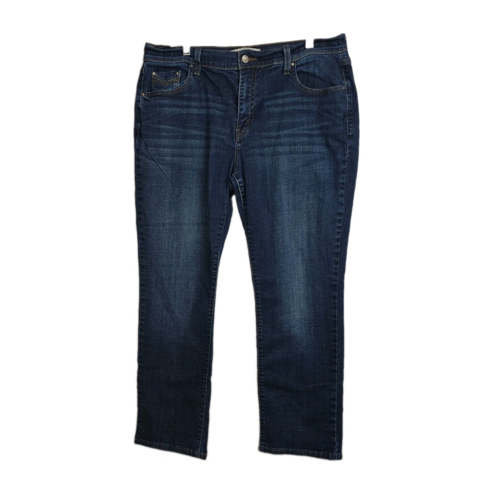 Levi's 505 Straight Leg Jeans Women's 14S 32x30 Blue Pocket Buttons